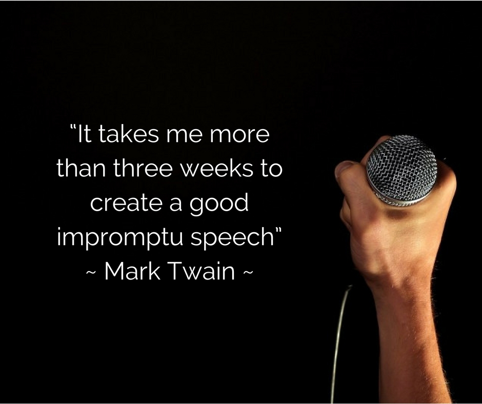 what makes a good impromptu speech