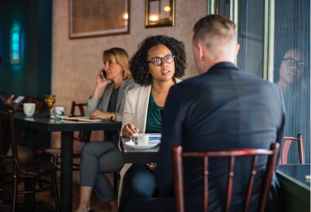 Answering Difficult Questions, Provoking Criticism, People Sitting In A Cafe